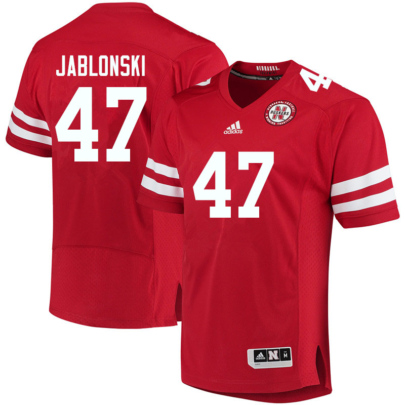 Men #47 Austin Jablonski Nebraska Cornhuskers College Football Jerseys Sale-Red